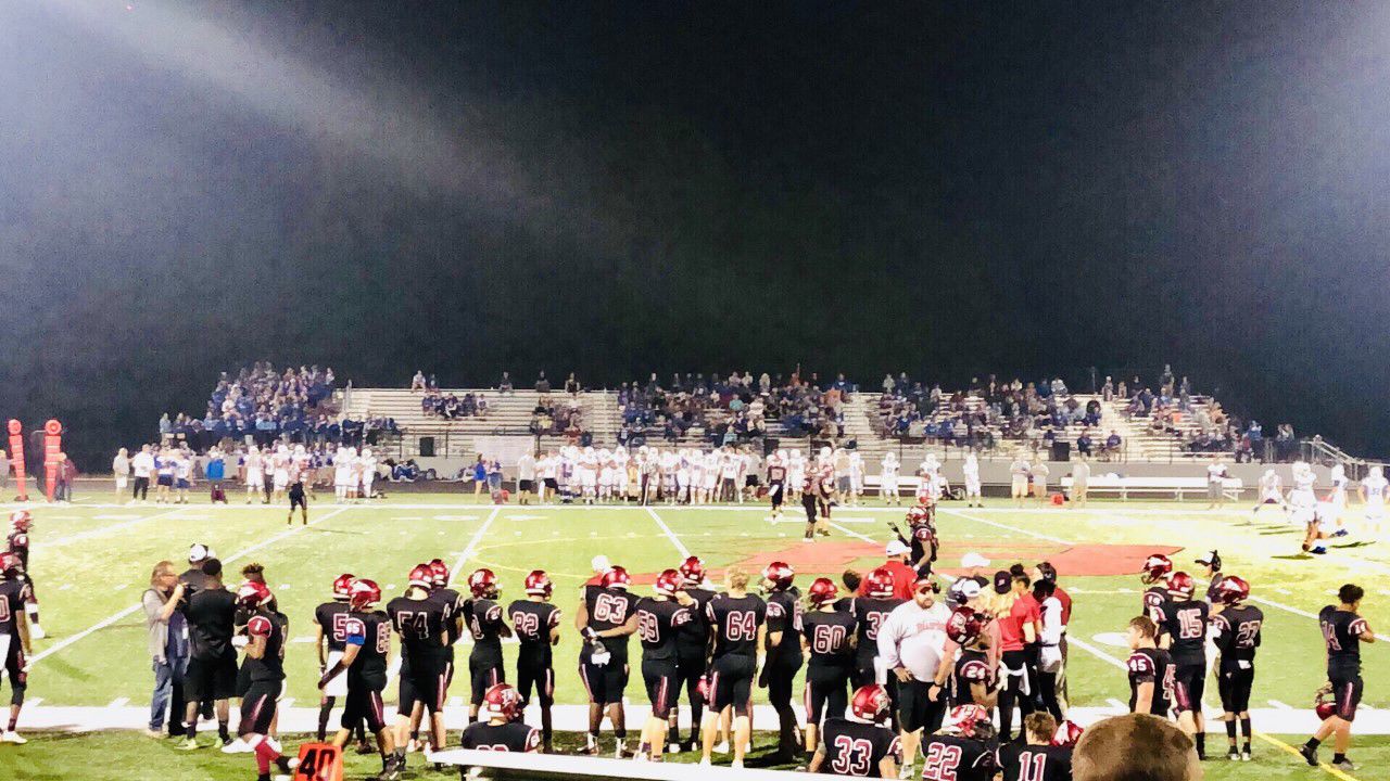 The scene on Friday night